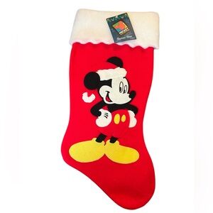NWT Vintage Disney Mickey Mouse Christmas Felt Stocking